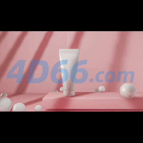 C4D香水和化妆品护肤品3D场景模型(不含材质贴图,白膜)